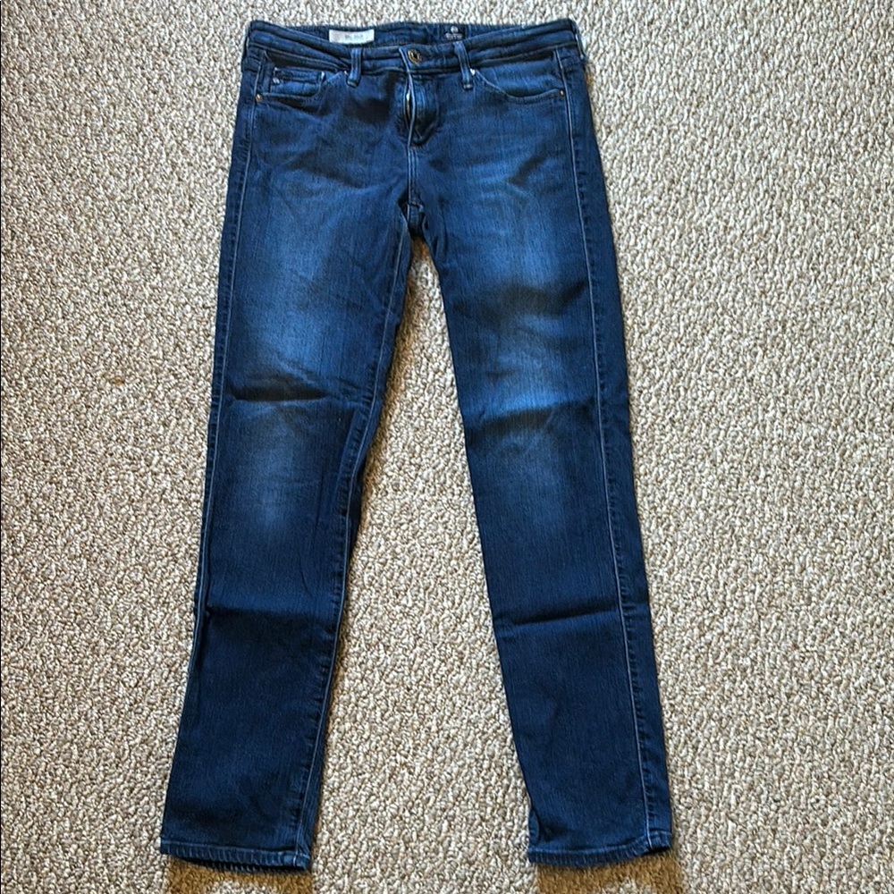 Ag Adriano Goldschmied Blue The Stilt Cigarette Leg Jeans Classic Style Size 28R